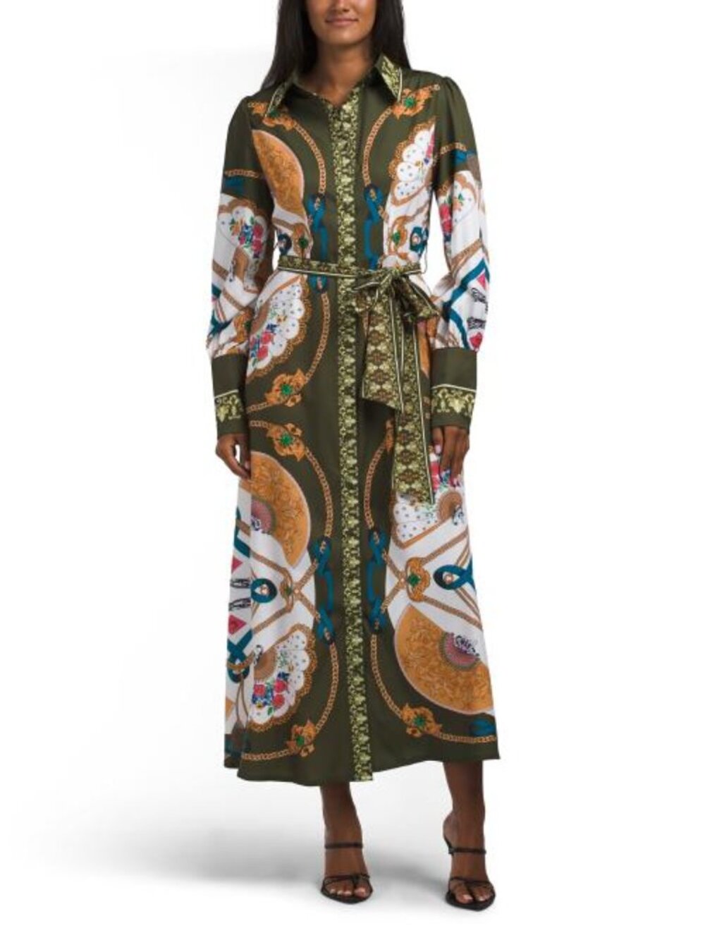 NANCY YANG Printed Shirt Dress